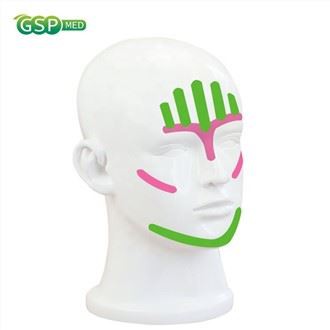 Bardzo gorąca sprzedaż Dostosowany kształt Reduktor zmarszczek Taśma twarzowa "V" Linia Liftingująca taśma kinezjologiczna do twarzy